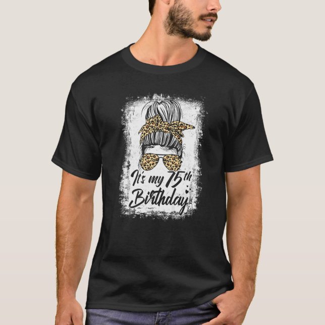 Camiseta 75 anos de idade, Má Leopardo é o meu 75º aniversá (Frente)