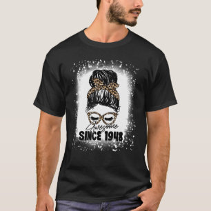Camiseta 75 anos é incrível desde 1948 Leopard 75º nascimen