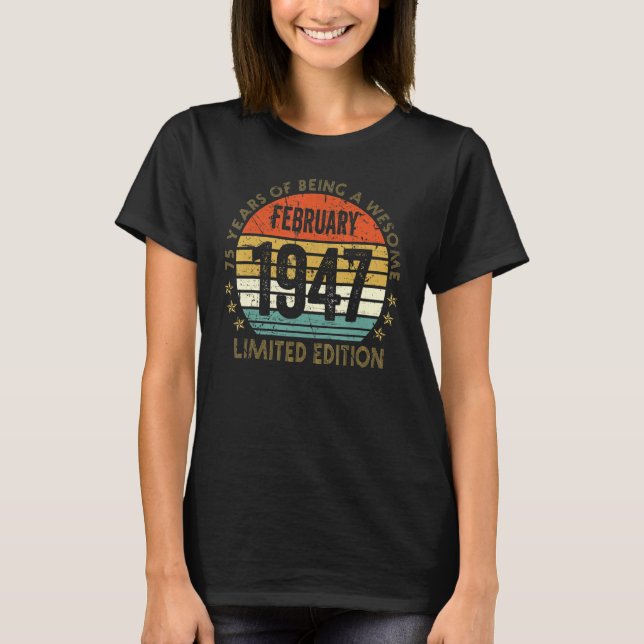 Camiseta 75 anos Fevereiro de 1947 (Frente)