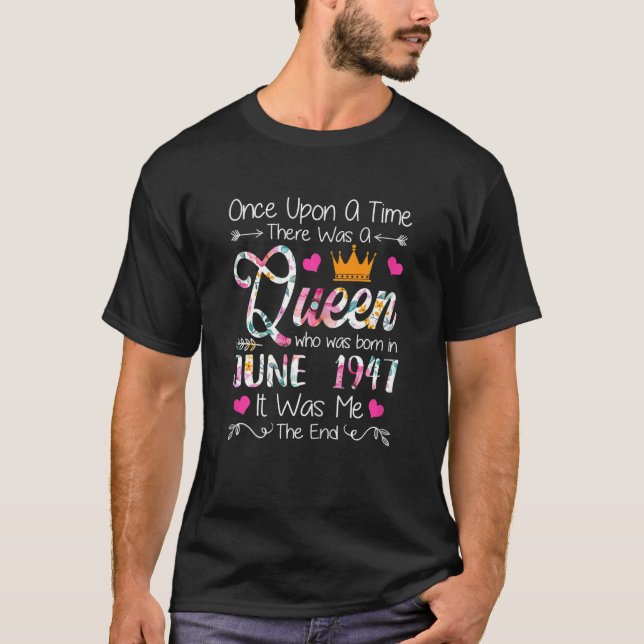 Camiseta 75 anos Meninas 75. º aniversário Rainha junho 194 (Frente)