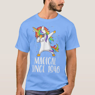 Camiseta 75 anos, unicórnio dab, mágico desde 1946