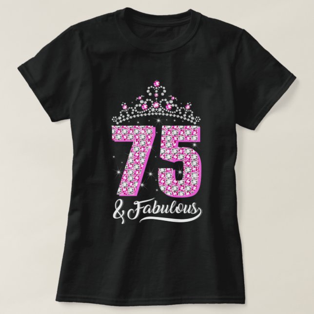 Camiseta 75 e Fabuloso 75.º Aniversário do Diamond Crown Gi (Frente do Design)