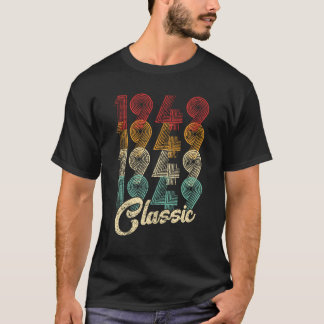 Camiseta 75.o Aniversário Gift Classic 1949 75 Anos