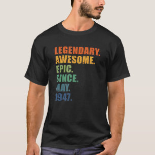 Camiseta 75.o aniversário, maio de 1947, Homens e Mulheres