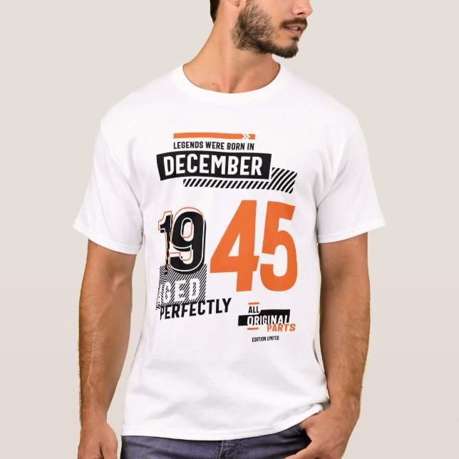 Camiseta 76. º aniversário As Legendas Foram Nasceres Em De (Frente)