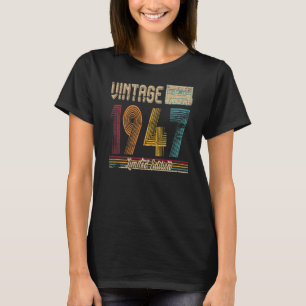 Camiseta 76. º aniversário Ofertas Cassette Vintage 1947 Li