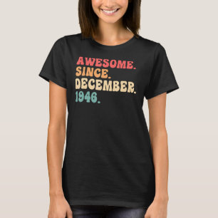 Camiseta 76 Anos 76 De Dezembro Último Aniversário Para Hom