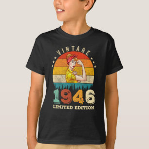 Camiseta 76 anos de idade Mulheres no dia 1946 Vintage 76º