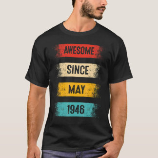 Camiseta 76 anos é incrível desde maio de 1946 76º aniversá