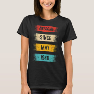 Camiseta 76 anos é incrível desde maio de 1946 76º aniversá