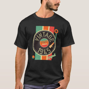 Camiseta 76 anos Mulher do Homem-Nascimento 1945 Vinil-Vent