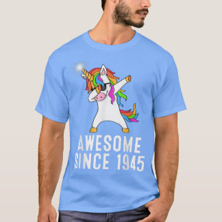 Camiseta 76 anos, unicórnio dab, Incrível desde 1945