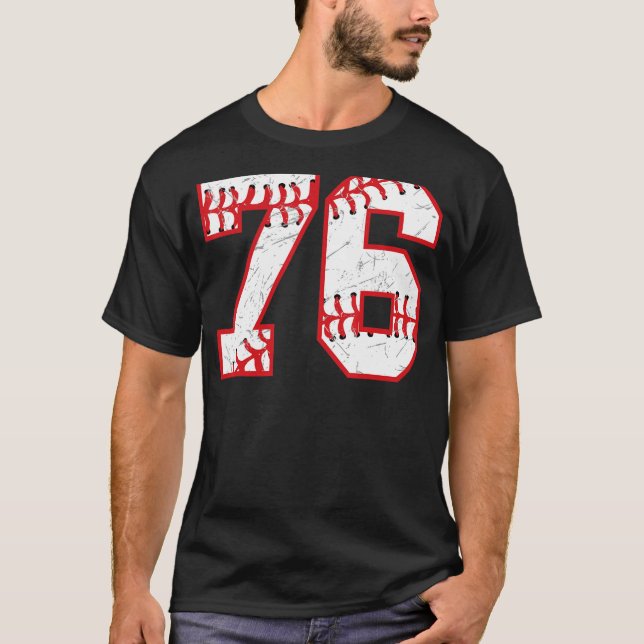 Camiseta 76 Celebração de Festa de Baile de Tema de Basebal (Frente)