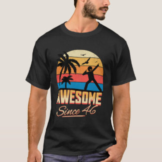 Camiseta 77º Aniversário Incrível Desde 1946 Homens Mulhere
