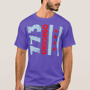 Camiseta 773 Chicago Flag Vintage Fade