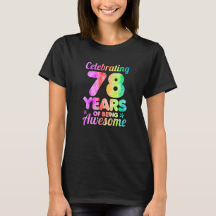 Camiseta 78º Aniversário Ideia Celebrando 78 Anos De Aw