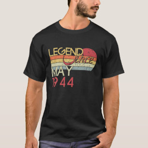 Camiseta 78º Aniversário Minha Legenda De 78 Anos Desde Mai