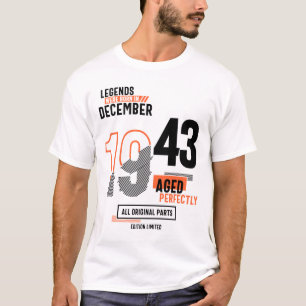Camiseta 78. º aniversário As Legendas Foram Nasceres Em De