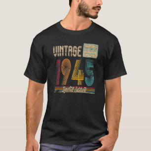 Camiseta 78. º aniversário Ofertas Cassette Vintage 1945 Li