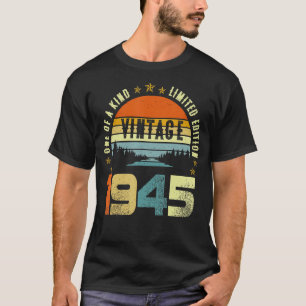 Camiseta 78 Aniversário Vintage 1945 Um Dos Tipos 1