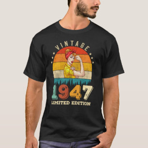 Camiseta 78 anos de idade no domingo de 1947 Vintage 78º an