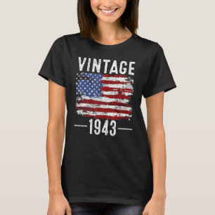 Camiseta 79º Aniversário da Usa Flag Vintage American Flag 