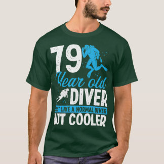 Camiseta 79 Anos de Aniversário do Mergulhador Snorkel 79
