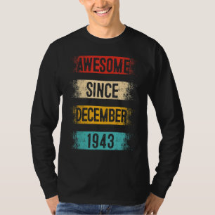 Camiseta 79 anos de idade incrível desde dezembro de 1943 7