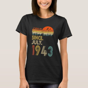 Camiseta 79 anos é incrível desde julho de 1943 79º anivers