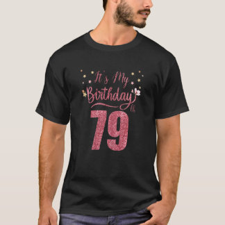 Camiseta 79 anos É o meu aniversário incrível Par de Aniver
