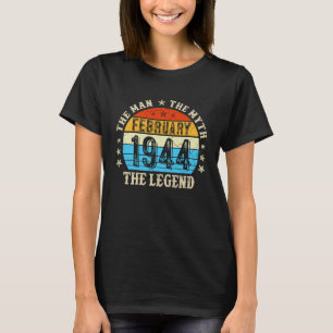 Camiseta 79 anos O Homem Mito Legenda Fevereiro 1944 79º