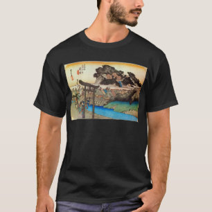 Camiseta 7. 藤沢宿, 広重 Fujisawa-juku, Hiroshige, Uki