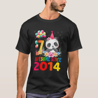 Camiseta 7 7Th Panda Awesome Since 2014
