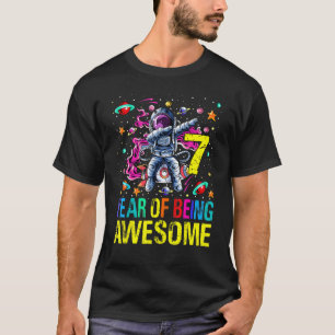 Camiseta 7 Aniversário De Ser Astronauta Espetacular