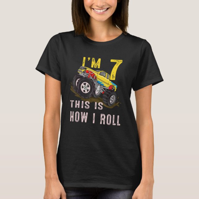 Camiseta 7 Aniversário É Assim Que Eu Rolo O Monstro 7 (Frente)