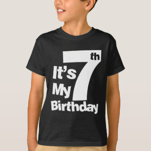 Camiseta 7 Aniversário É Meu Presente De 7 Aniversários