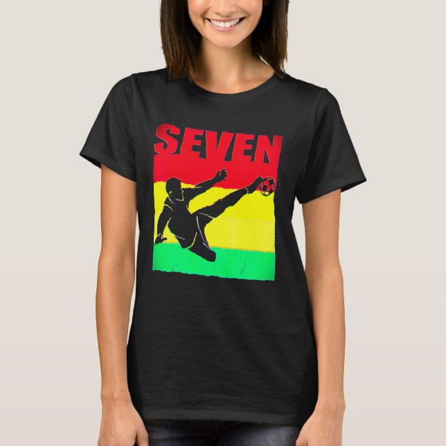 Camiseta 7 Aniversário Para Garota Menina De 7 Anos Soc De  (Frente)