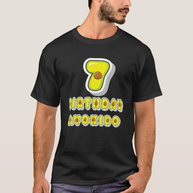 Camiseta 7 Anos Avokido Engraçado 7 Birthday Pa (Frente)