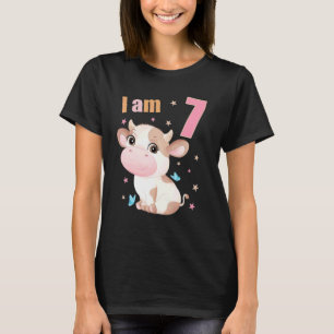 Camiseta 7 Anos De Idade 7 Menina Garota Garota-Fato-De-Ani