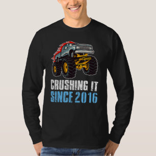 Camiseta 7 Anos De Idade, Criança De Aniversário, Monster T