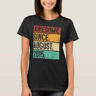 Camiseta 7 Anos De Idade Incrível Desde Agosto De 2015 7 Bi