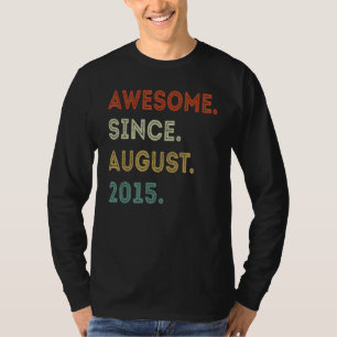 Camiseta 7 Anos De Idade Incrível Desde Agosto De 2015 7 Bi