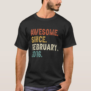 Camiseta 7 anos de idade incrível desde fevereiro de 2016 7