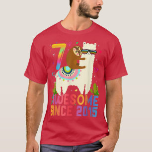 Camiseta 7 Anos De Idade Incrível Desde O Aniversário De 7