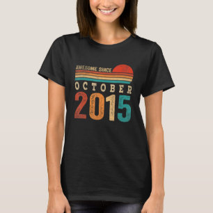 Camiseta 7 Anos De Idade Incrível Desde Outubro De 2015 7 B