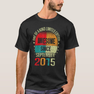Camiseta 7 anos de idade incrível desde setembro de 2015, 7