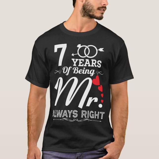 Camiseta 7 Anos De Ser O Sr. Husband 7 (Frente)