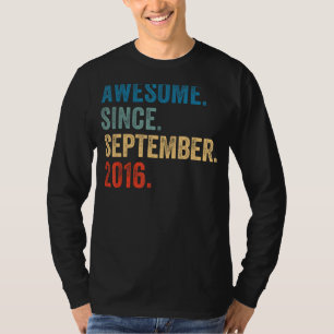 Camiseta 7 anos é incrível desde setembro de 2016 7 Birth