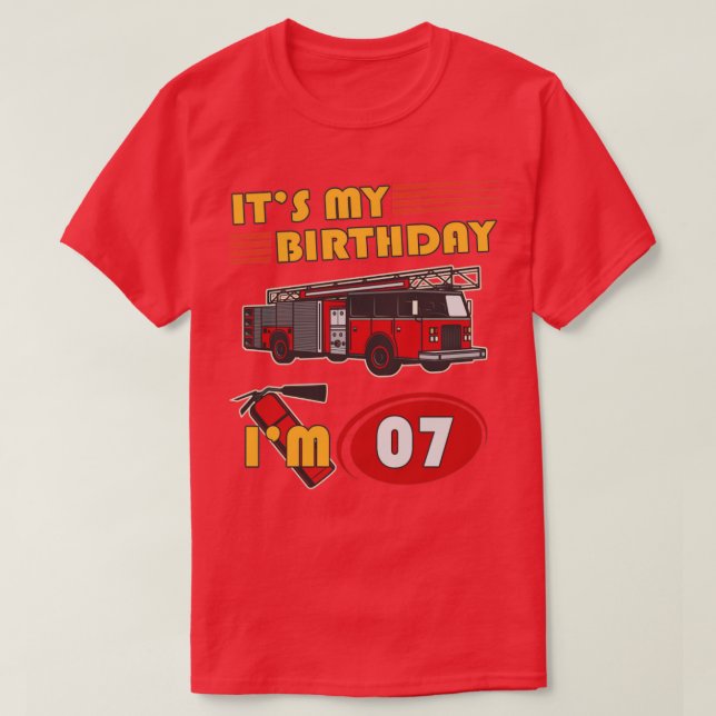 Camiseta 7 anos é o meu Aniversário do 7 de Aniversário do  (Frente do Design)