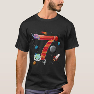 Camiseta 7 Astronauta Espacial Astronauta De 7 Anos Fu